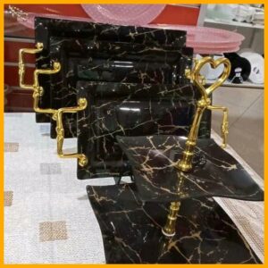 طقم صوانى لتقديم المشروبات 4 قطع-Ensemble de plateaux en verre Arco 4 pièces