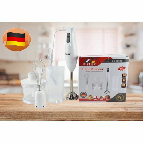 FIZLER Mixeur plongeant inox 500W 4 en 1 - hand blender - FIZLER خلاط غاطس من الستانلس ستيل 500 وات - خلاط